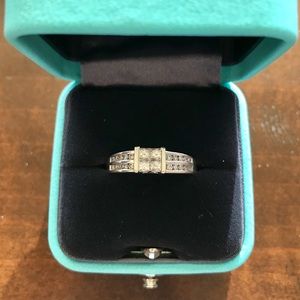 14k Gold Invisible Set Princess Cut Diamond Ring
